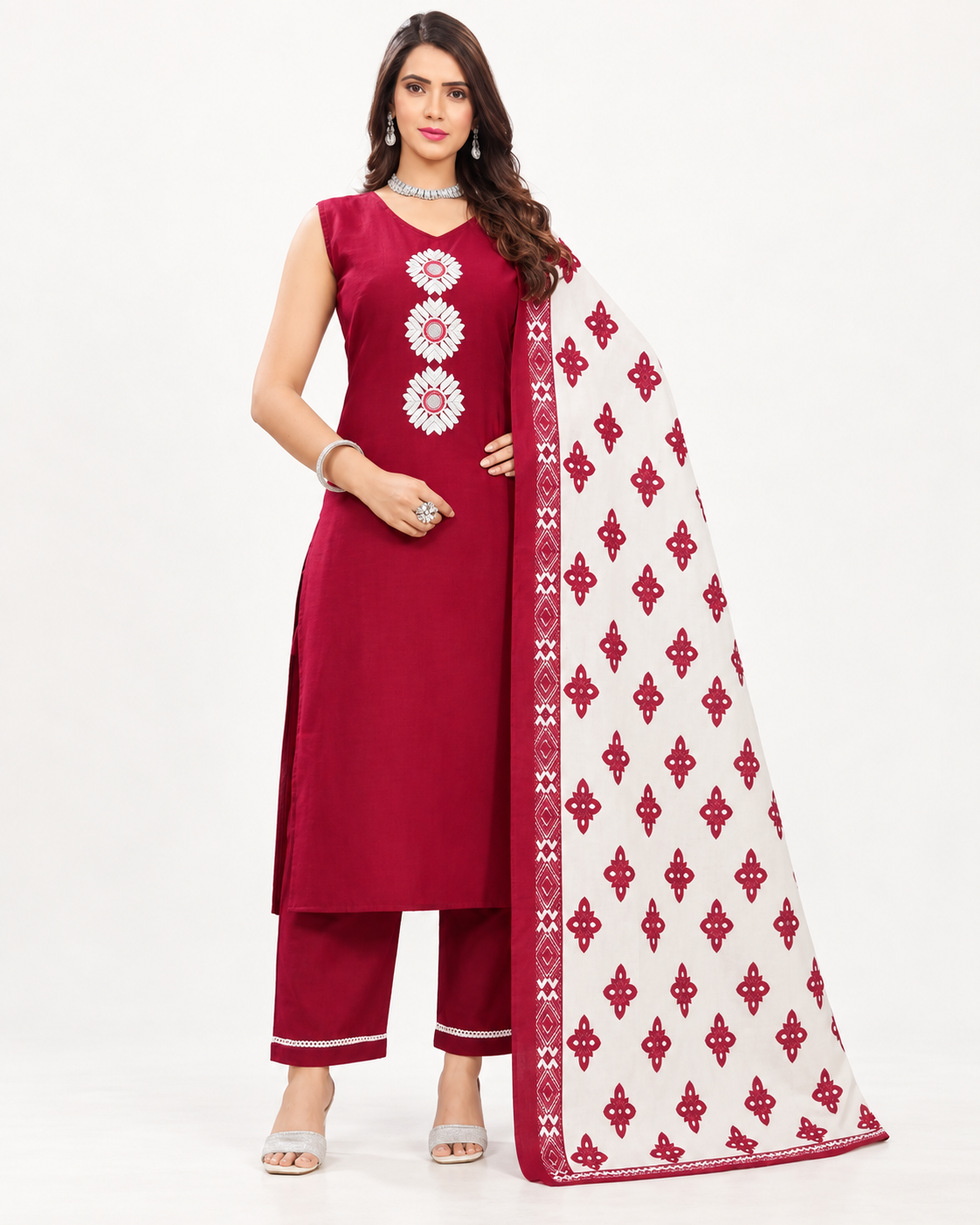 Pearl 3 Pcs full kurti